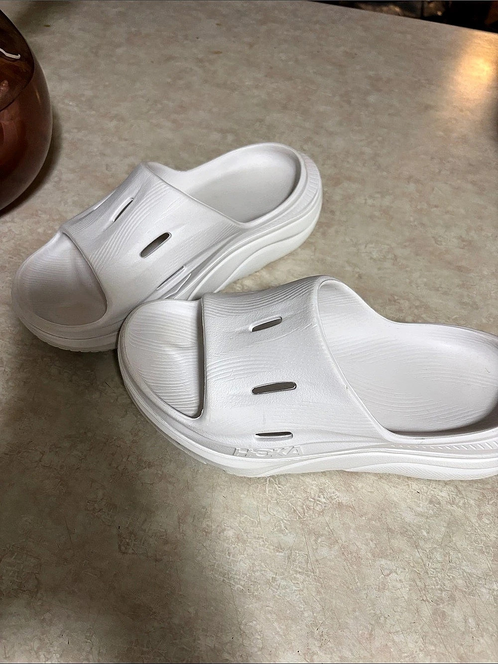 HOKA Ora Recovery Slide 3 White Sport Slide Sandals